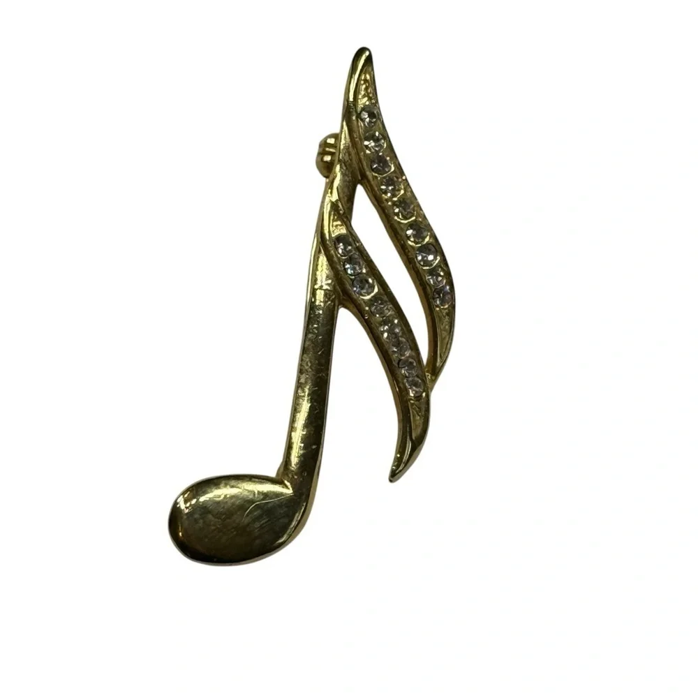 2’ Gold-Tone Music Note‎ Brooch